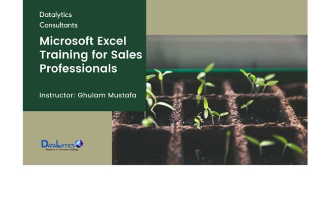 Microsoft Excel training for Sales professionals